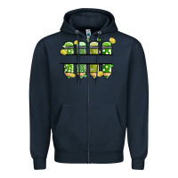 Navy patricks day pencils Zipper Hoodie - MaliasSmallBusiness