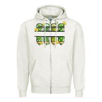 Oatmeal Heather patricks day pencils Zipper Hoodie - MaliasSmallBusiness