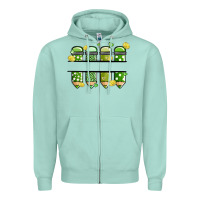 Seafoam patricks day pencils Zipper Hoodie - MaliasSmallBusiness