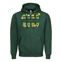 Sports Green patricks day pencils Zipper Hoodie - MaliasSmallBusiness