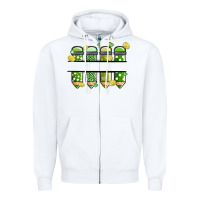 White patricks day pencils Zipper Hoodie - MaliasSmallBusiness