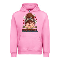 Fuchsia Pink Messy bun Baseball Urban Hoodie - HowdyJamesFarm