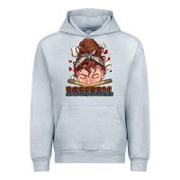 Heather Grey Messy bun Baseball Urban Hoodie - HowdyJamesFarm