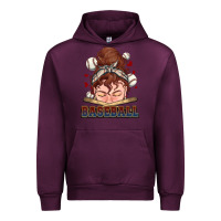 Mauve Wine Messy bun Baseball Urban Hoodie - HowdyJamesFarm