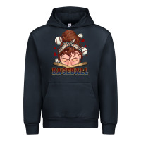 Navy Messy bun Baseball Urban Hoodie - HowdyJamesFarm