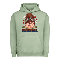 Pigment Oil Green Messy bun Baseball Urban Hoodie - HowdyJamesFarm