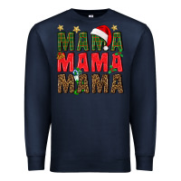 Navy Christmas Mama Premium Sweatshirt - BundleAndBundleShop