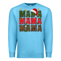 Ocean Blue Christmas Mama Premium Sweatshirt - BundleAndBundleShop