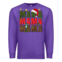Purple Christmas Mama Premium Sweatshirt - BundleAndBundleShop