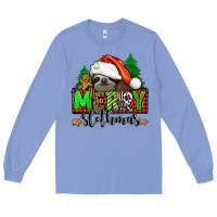 Colony Blue merry slothmas Long Sleeve Tee - Jasminsmagicworld