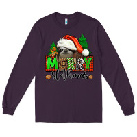 Plum merry slothmas Long Sleeve Tee - Jasminsmagicworld