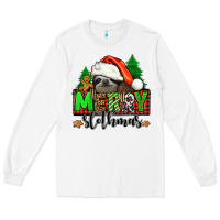 White merry slothmas Long Sleeve Tee - Jasminsmagicworld