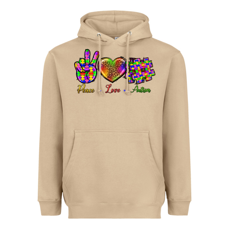Peace Love Autism Heavyweight Hoodie by BundleAndBundleShop | Teevron