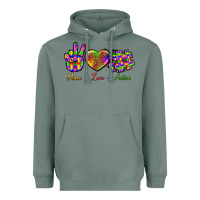 Sage Peace Love Autism Heavyweight Hoodie - BundleAndBundleShop