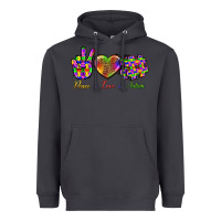 Smoke Peace Love Autism Heavyweight Hoodie - BundleAndBundleShop