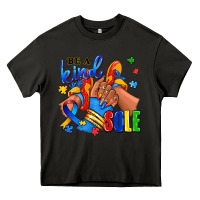 Be A Kind Sole Autism Afro Girl Sneakers Heavy Core Tee | Teevron