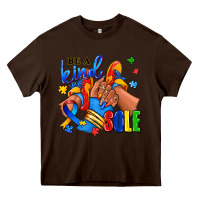 Chocolate Brown Be a kind sole Autism afro girl sneakers Heavy Core Tee - RanaPortraitStore