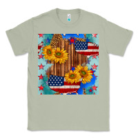 Matcha usa map with sunflowers and leopard seamless pattern Classic Tee - BundleAndBundleShop