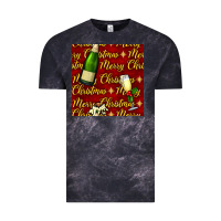 Cloud Black merry christmas champagne seamless pattern Vintage Tee - BundleAndBundleShop