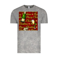 Cloud Rock merry christmas champagne seamless pattern Vintage Tee - BundleAndBundleShop