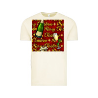 Vintage Arctic merry christmas champagne seamless pattern Vintage Tee - BundleAndBundleShop