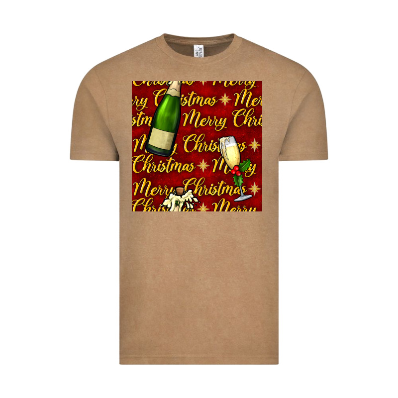 Merry Christmas Champagne Seamless Pattern Vintage Tee by BundleAndBundleShop | Teevron