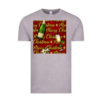 Vintage Zinc merry christmas champagne seamless pattern Vintage Tee - BundleAndBundleShop