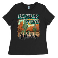 Black honky tonk highway Ladies Tee - AdoDesignShop
