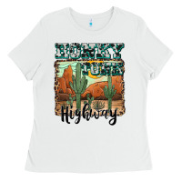 White honky tonk highway Ladies Tee - AdoDesignShop