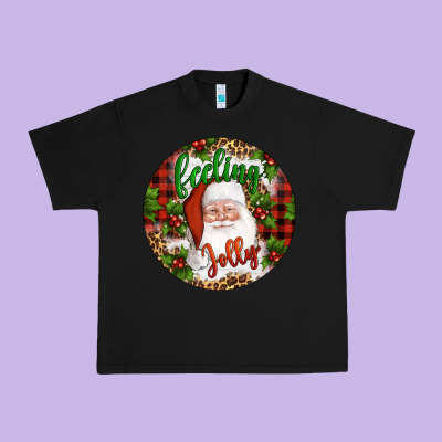 Christmas Feeling Jolly Santa Urban Heavy Tee Designed By Artiststas