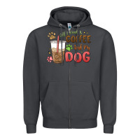 Smoke all i need is coffee and my dog Zipper Hoodie - MaliasSmallBusiness