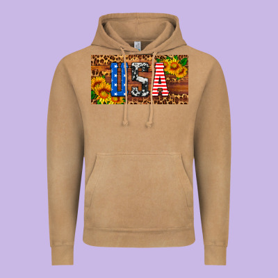Usa Sunflowers License Plate Vintage Hoodie Designed By Hra Design Shop