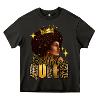 Asphalt Birthday queen afro girl Heavy Core Tee - RanaPortraitStore