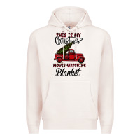Pale Pink This is My Christmas Movie Watching Blanket Premium Hoodie - Bettercallsaul