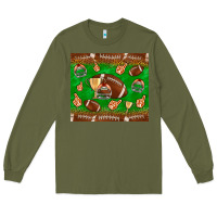 Army Green football leopard Long Sleeve Tee - NancyCooperArtShop