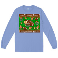 Colony Blue football leopard Long Sleeve Tee - NancyCooperArtShop