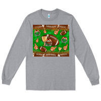 Heather Grey football leopard Long Sleeve Tee - NancyCooperArtShop