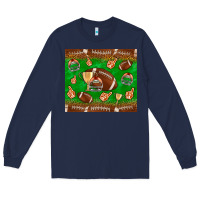 Navy football leopard Long Sleeve Tee - NancyCooperArtShop