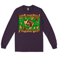 Plum football leopard Long Sleeve Tee - NancyCooperArtShop