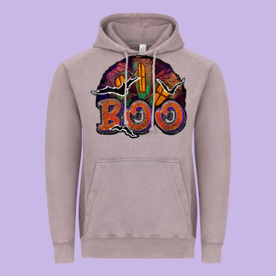Boo Vintage Hoodie Designed By Jahusdesignshop