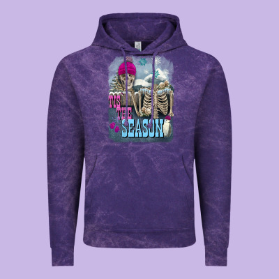 Winter Tis The Season Skeleton Vintage Hoodie Designed By Fadigitalartstudio