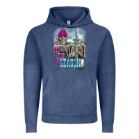 Vintage Denim Winter tis the season skeleton Vintage Hoodie - FaDigitalArtStudio