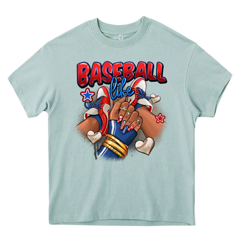 Baseball Life Afro Girl Sneakers Heavy Core Tee by RanaPortraitStore | Teevron
