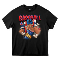 Black Baseball life afro girl sneakers Heavy Core Tee - RanaPortraitStore