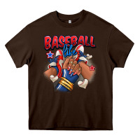 Chocolate Brown Baseball life afro girl sneakers Heavy Core Tee - RanaPortraitStore