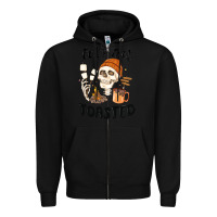 Black let's get toasted camping Zipper Hoodie - MaliasSmallBusiness