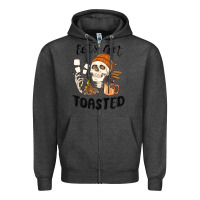 Charcoal Heather let's get toasted camping Zipper Hoodie - MaliasSmallBusiness