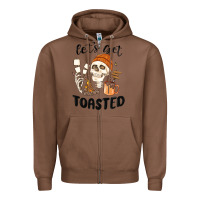 Chestnut let's get toasted camping Zipper Hoodie - MaliasSmallBusiness