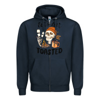 Navy let's get toasted camping Zipper Hoodie - MaliasSmallBusiness