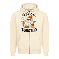 Sandshell let's get toasted camping Zipper Hoodie - MaliasSmallBusiness
